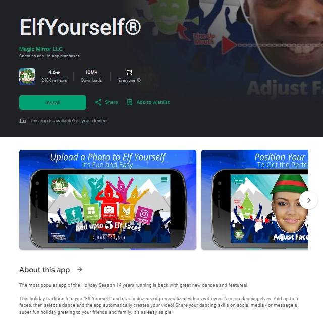 Elf Yourself App