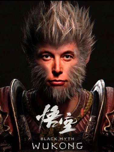 Elon Musk Black Myth Wukong Face Swap Photo