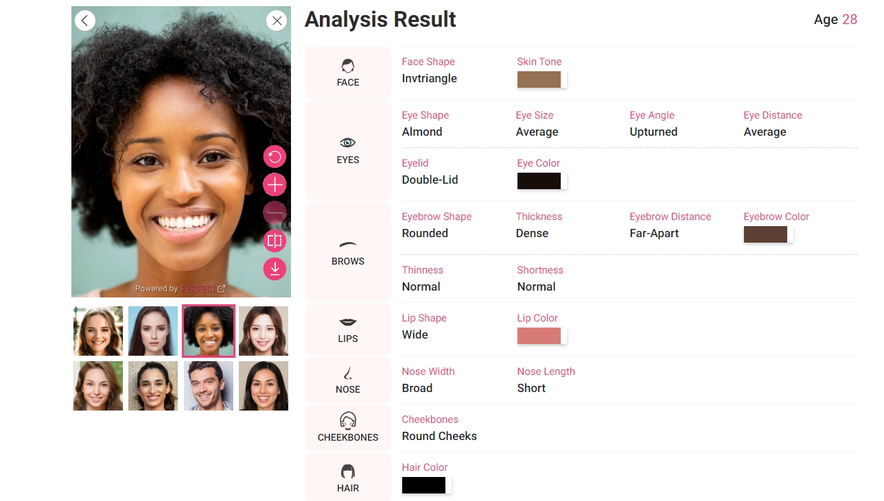 Face Beauty Analysis Tool - Perfect Crop