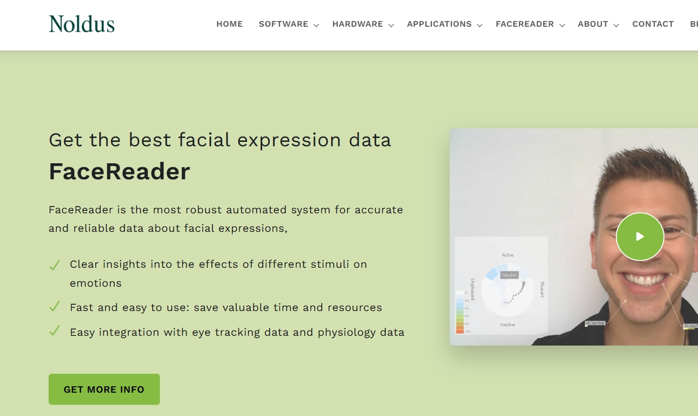 Face Emotion Detector Noldus Face Reader