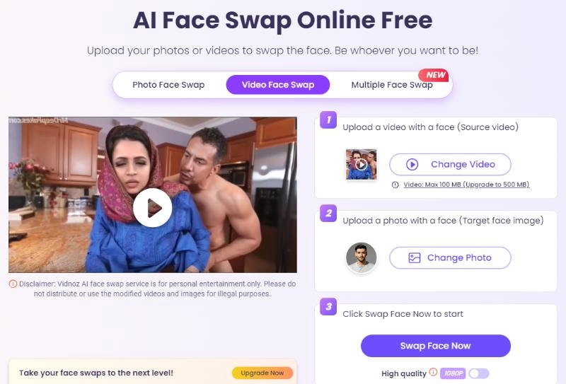 Face Swap Steps in Sex Video