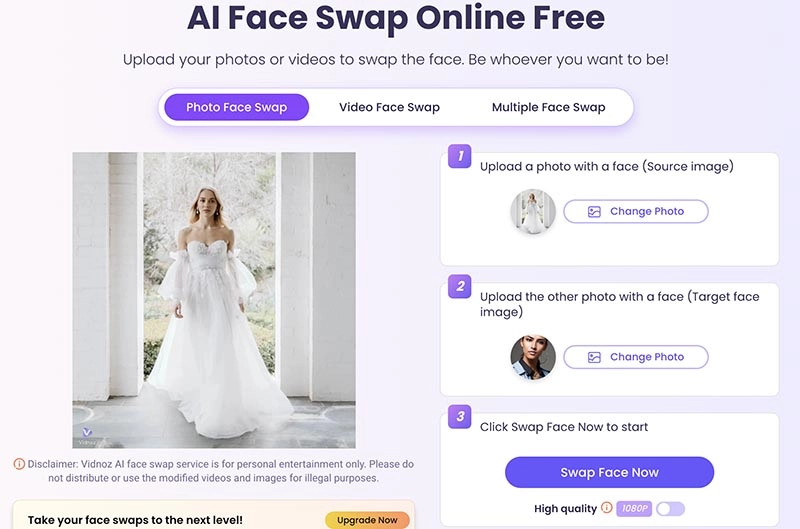 Face Swap Wedding Vidnoz 