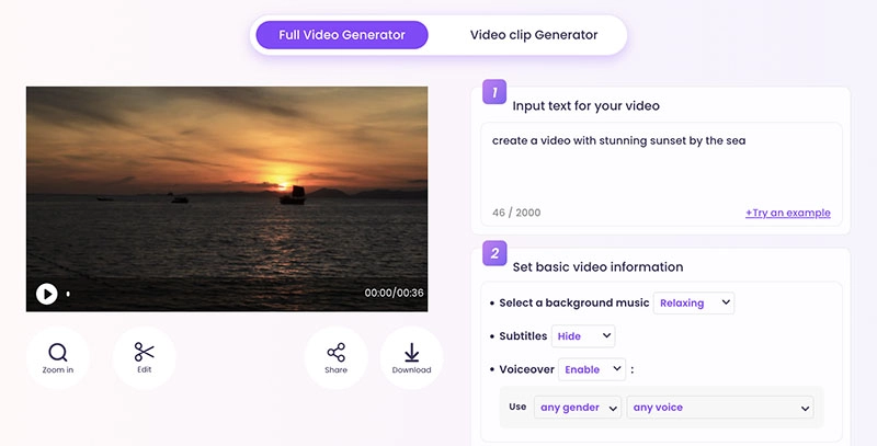 Faceless AI Video Generator Generate Video