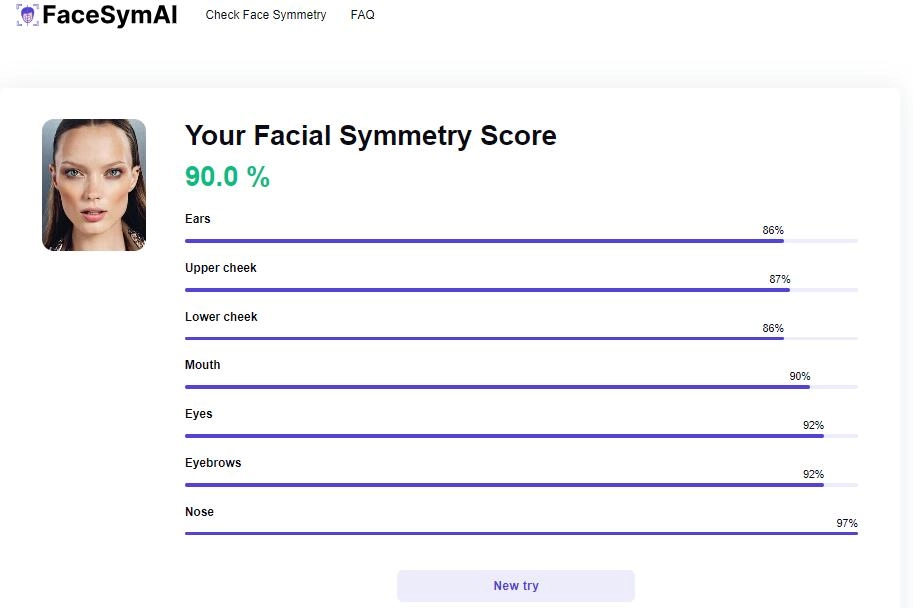 FaceSymAI Face Symmetry Test