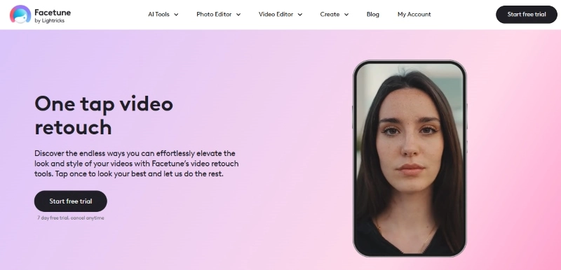 Facetune Video Retouching Tool - Get More Beautiful Face