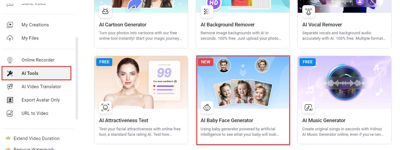 Find AI Baby Face Generator