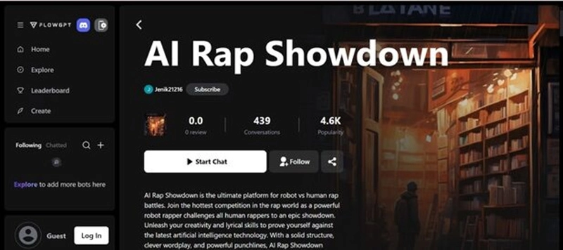 FlowGPT AI Rap Battle Chatbot