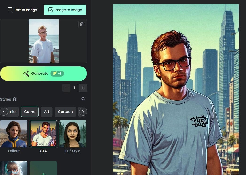 Fotor Highly Detailed GTA 5 Filter Online Tool