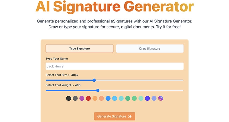 Free AI Signature Generator