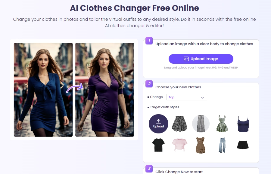 Free AI Stylist by Changing Clothes