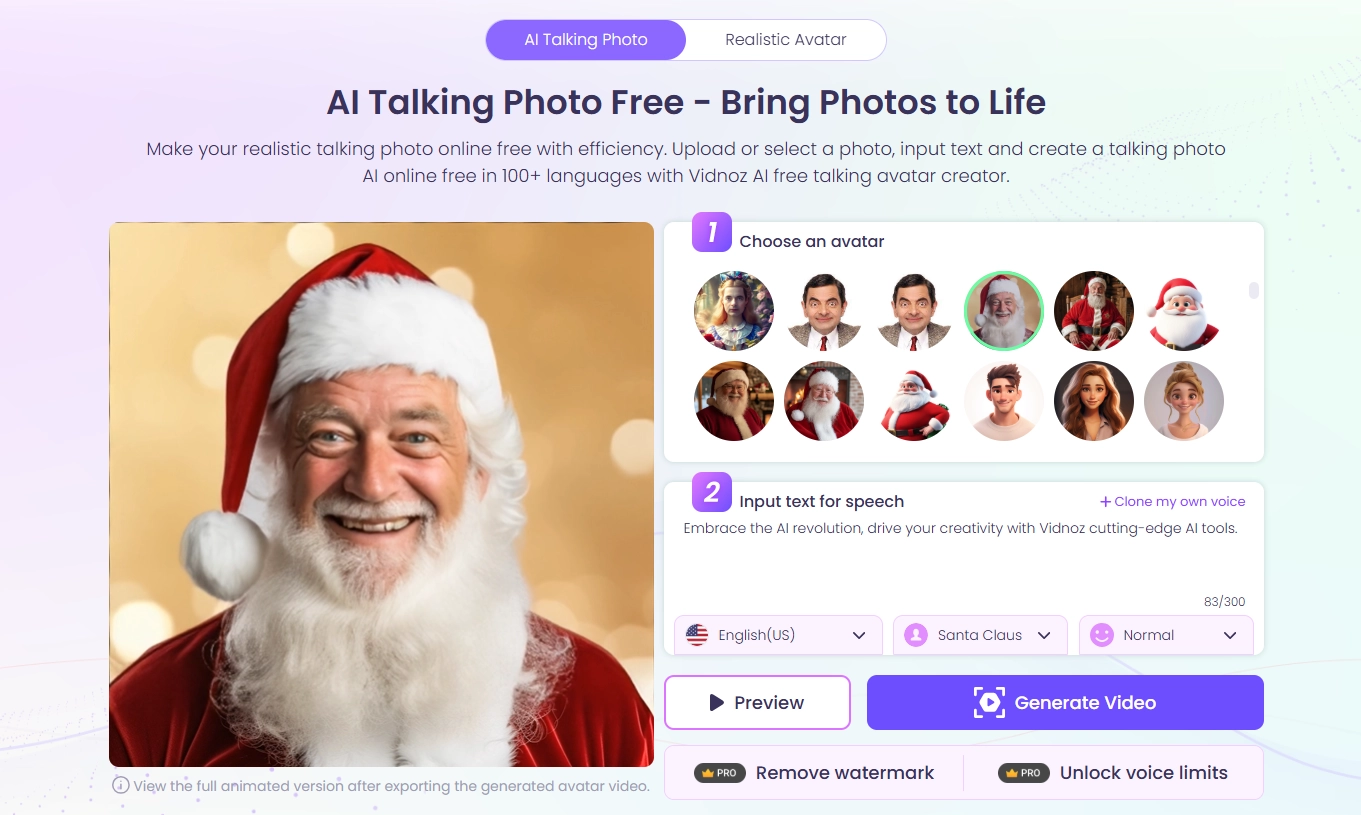 Free Personalized Video from Santa Claus - Vidnoz