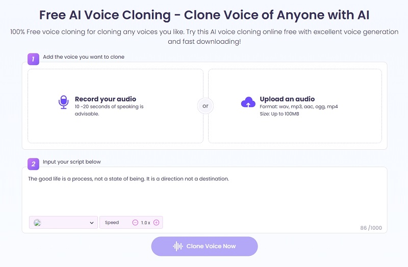 Free Voice Cloning for Radio