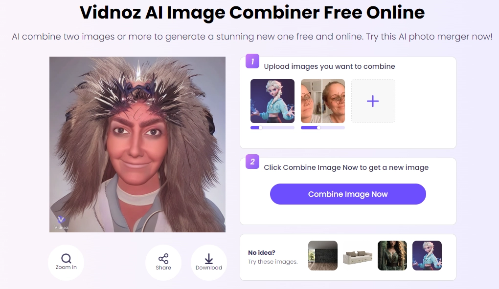 Funny Face Filters with AI Image Combiner