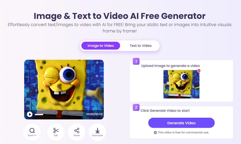 Generate AI SpongeBob Video from Photo