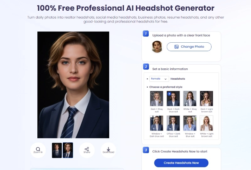 Generate Fake Headshot Photo Online Free