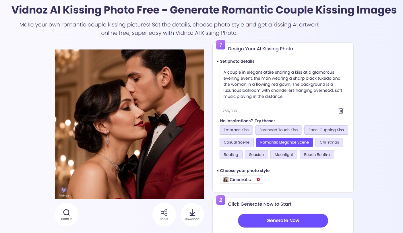 Create Your Unique Wedding Kissing Photo