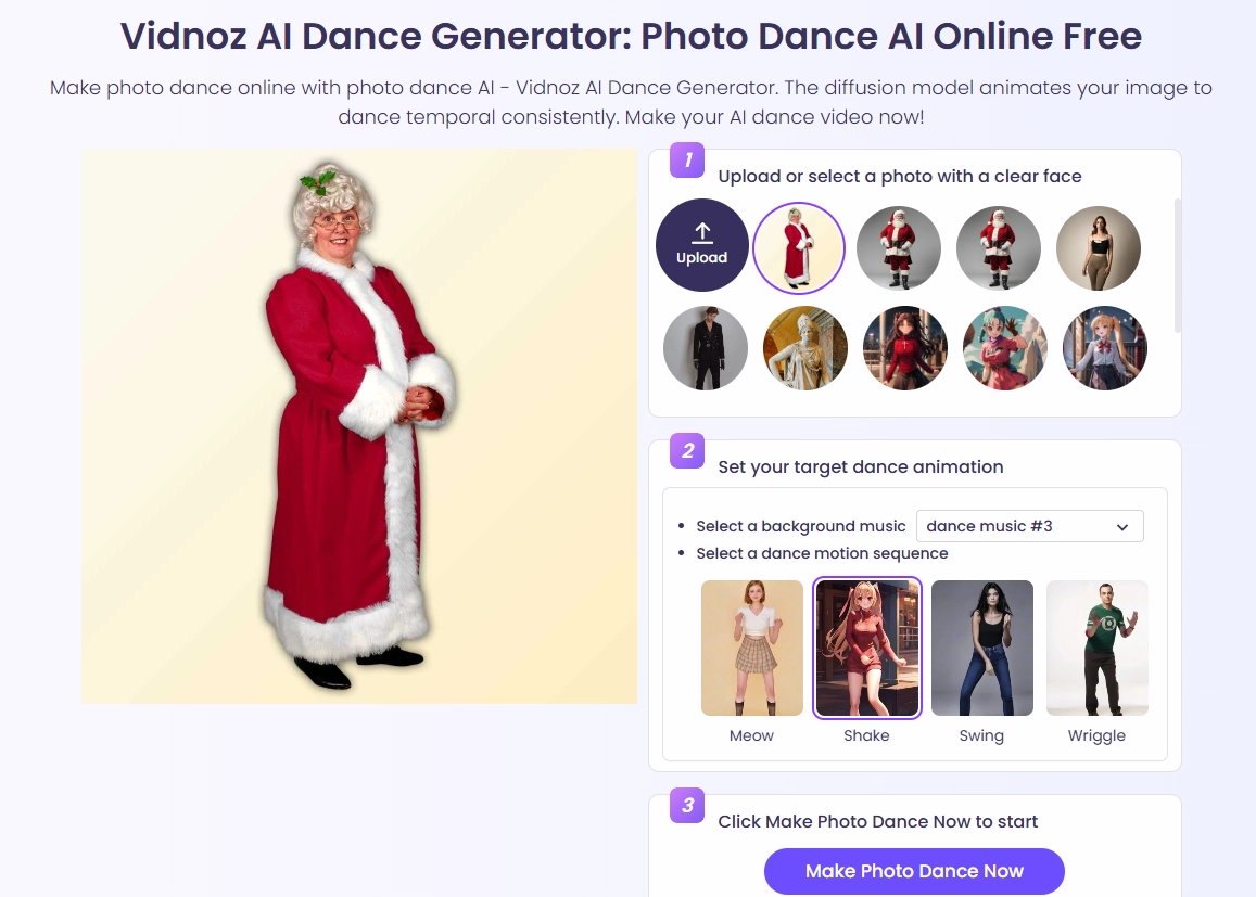 Generate Your Own Santa Dancing Video - Step 2