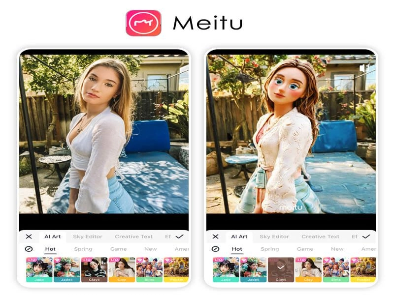 Generate Your Photo with Clay Filter Meitu