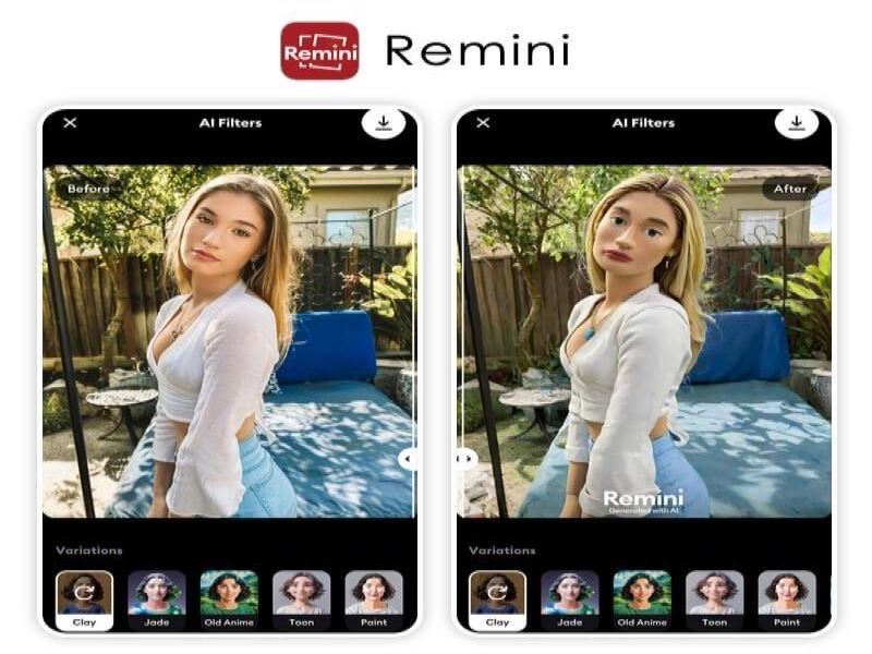 Generate Your Photo with Clay Filter Remini
