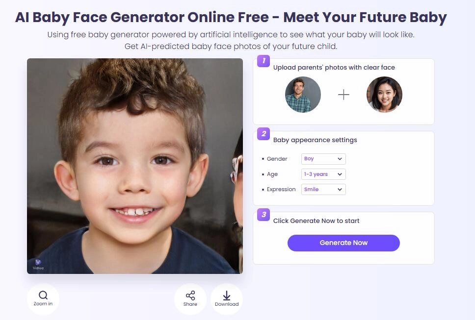 Generator Mixed Race Infant with AI Step 2