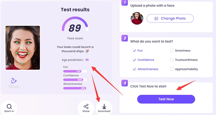 Get a Score of Your Attractiveness Test