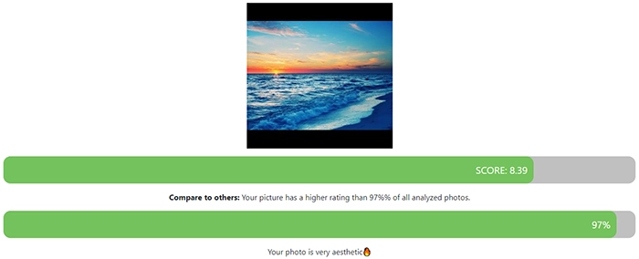 Get an Aesthetic Score on Rate My Photo Site