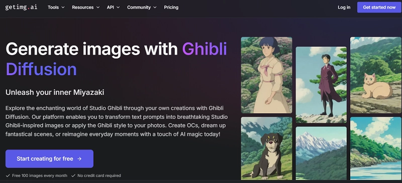 Getimag.AI Ghibli Diffusion