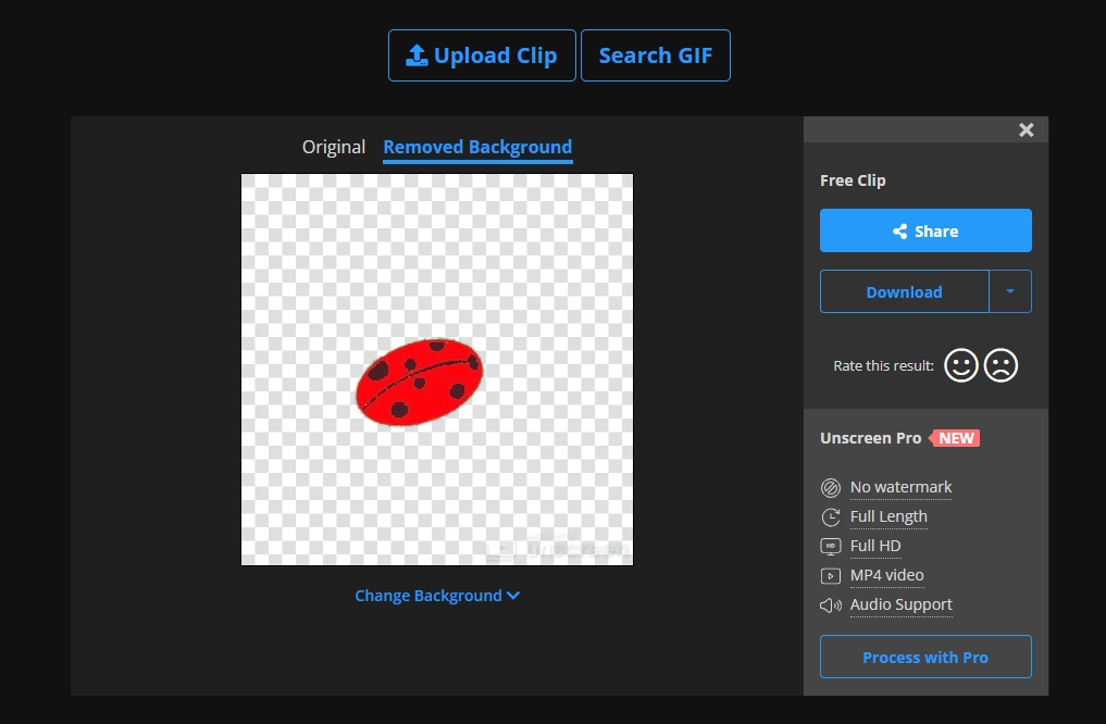 GIF Background Remover - Unscreen