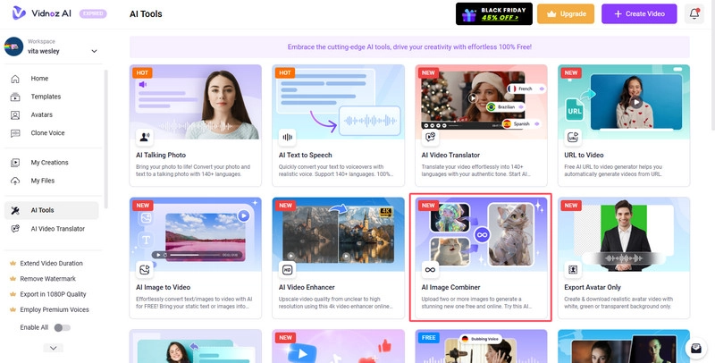 Go to AI Tools and Find AI Image Combiner
