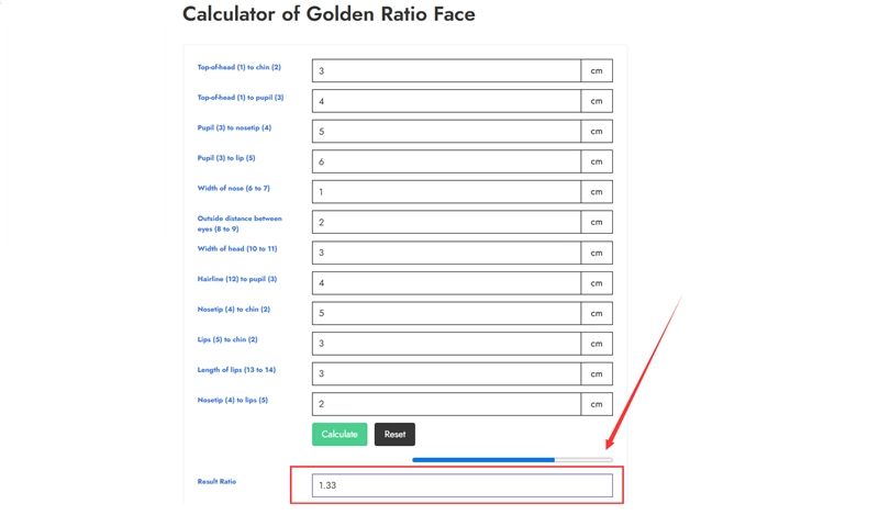 Golden Ratio Face Math Calculator