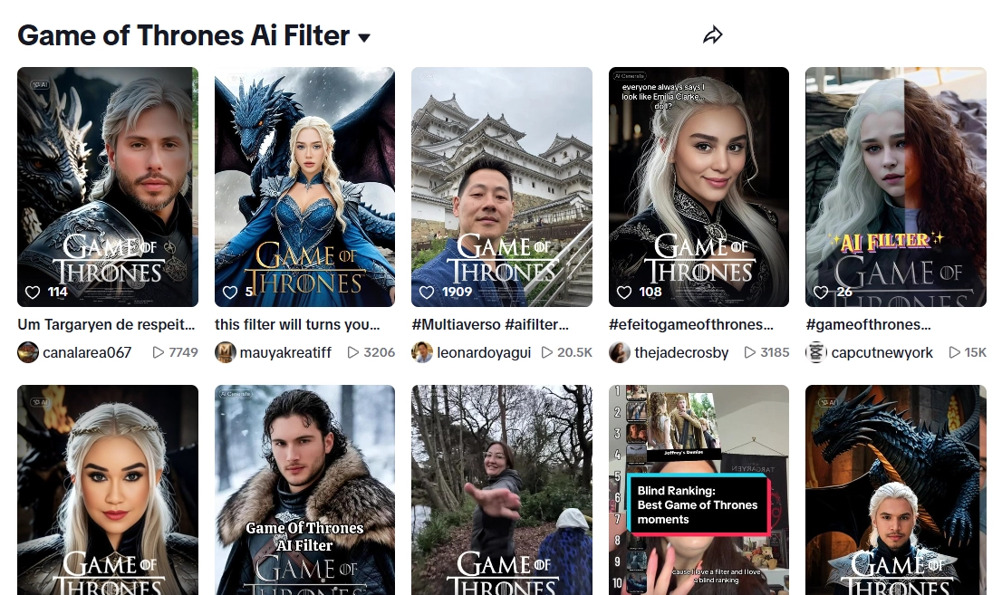 GOT Filter TikTok