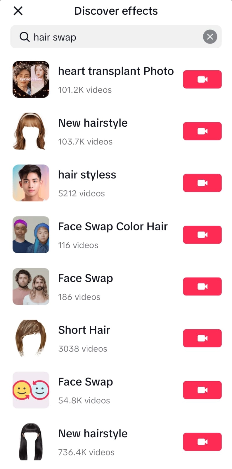 Hair Swap TikTok Open