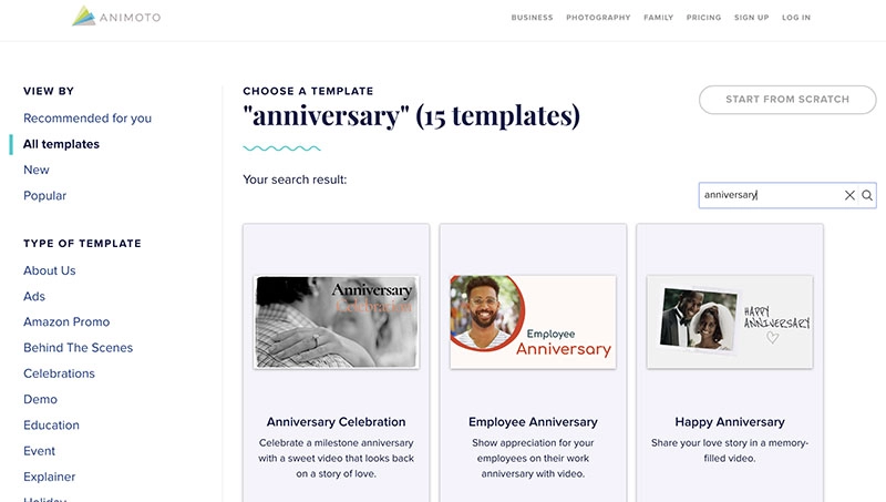 Happy Anniversary Video Maker Animoto