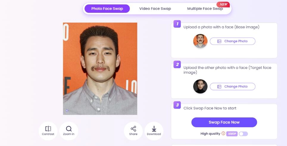 How to Add Mustache to Photo by Swapping Face - 3