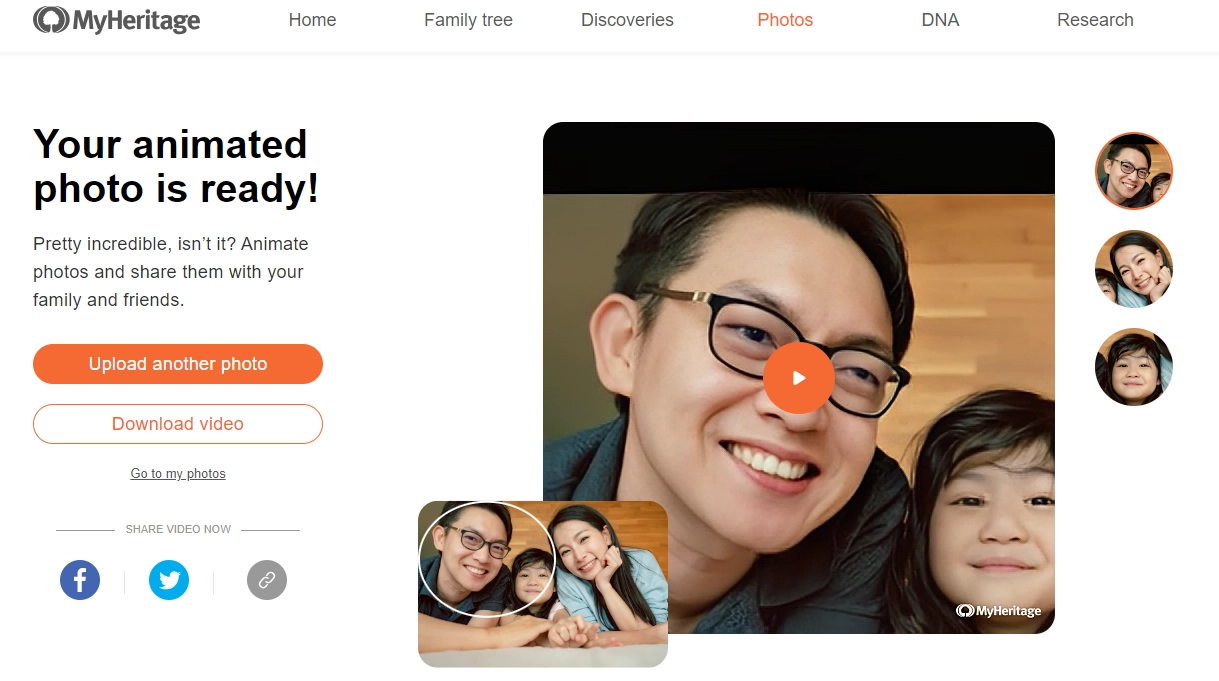 How to Animate Family Photos with MyHeritage