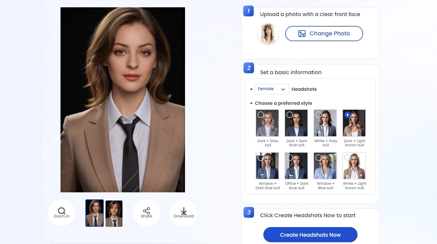 How to Generate AI Face from Photo for Headshots