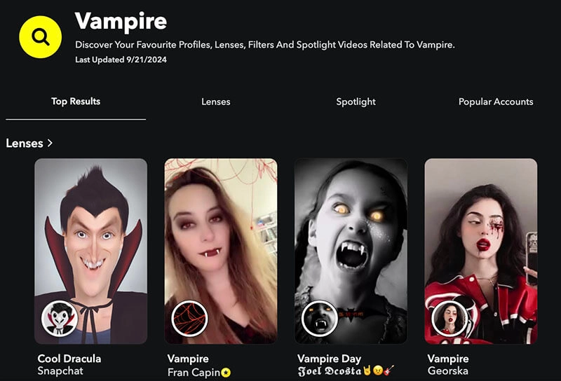 How to Look Like a Vampire Snapchat