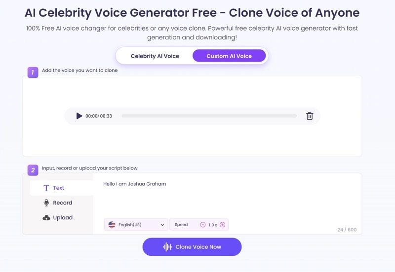 How to Make Joshua Graham AI Voice Clone