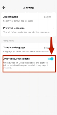 How to Translate TikTok Video Turn on Automatic Translation