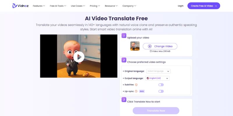 How to Translate TikTok Video Vidnoz AI Video Translator Step One