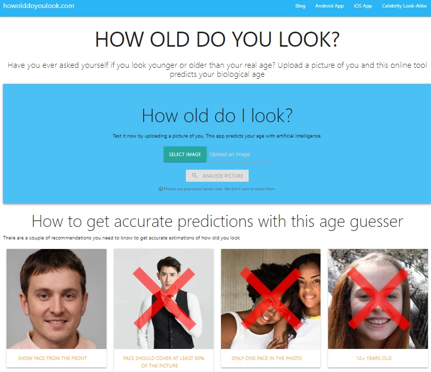 How to Use AI Age Guesser - Step 1