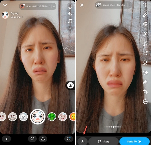 How to Use Snapchat Crying Filter