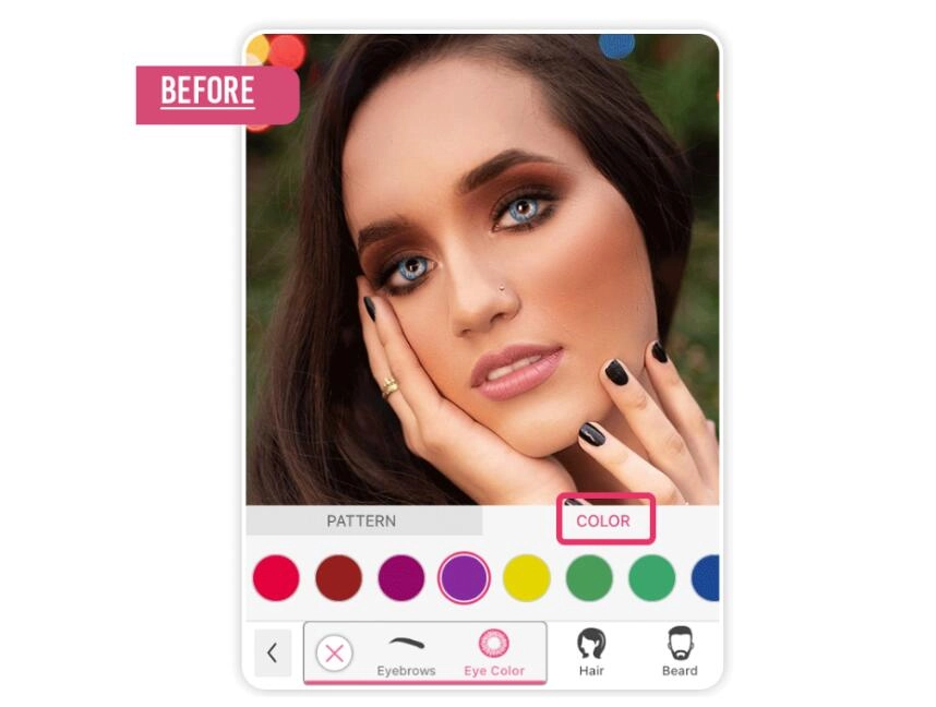 How to Use YouCam Makeup to Make Eyes Blue - 3