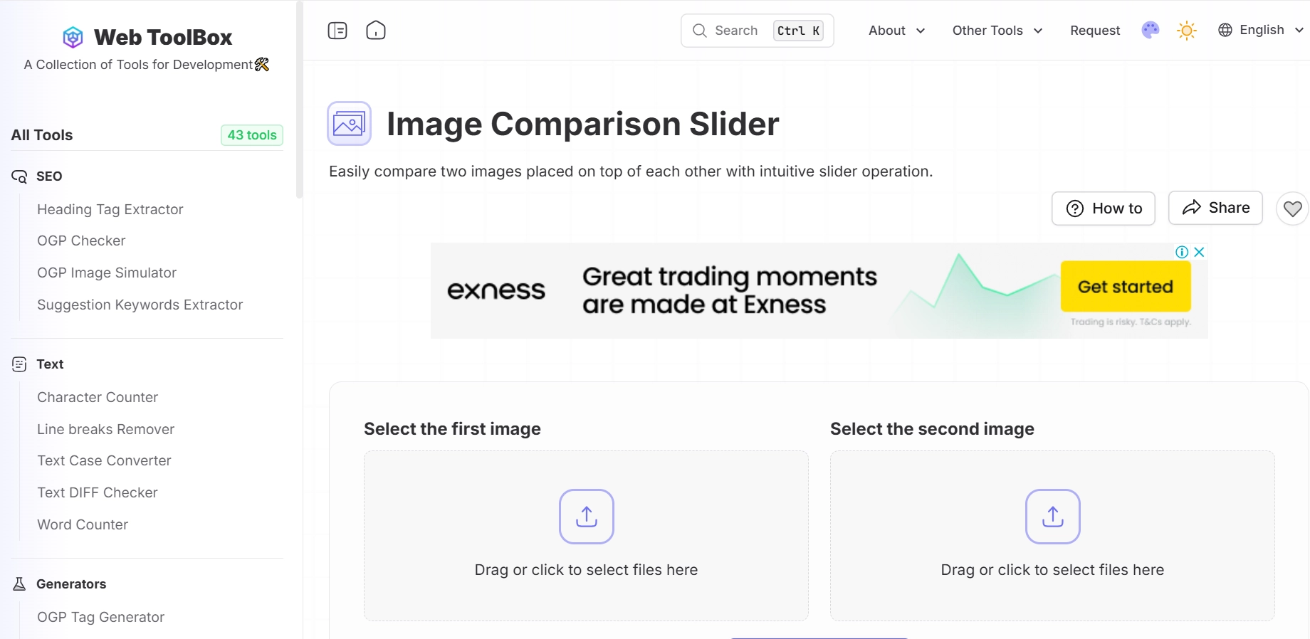 Image Comparison Web Toolbox