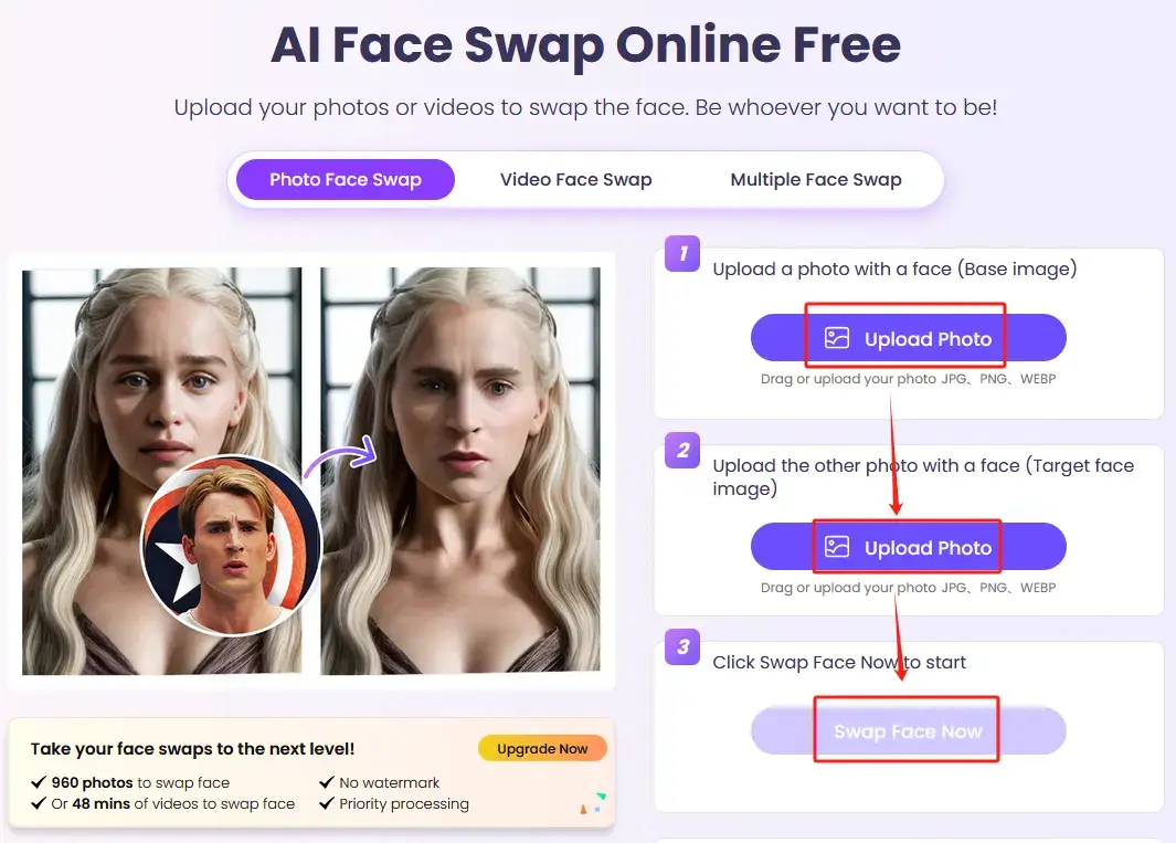  Make a Body Swap Anime Character Through Vidnoz AI Photo Face Swap