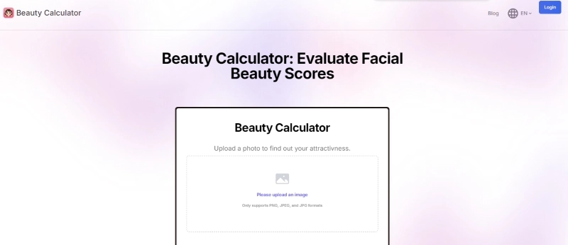 Interface of Beauty Calculator Tool