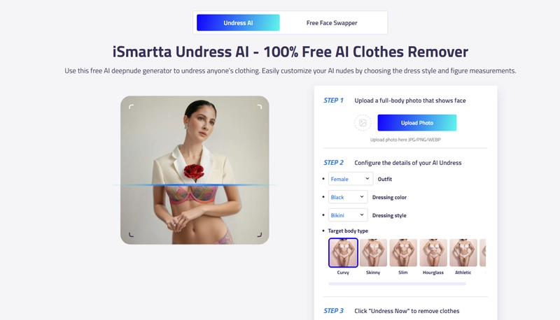 Ismartta Undress and Deepfake Generator