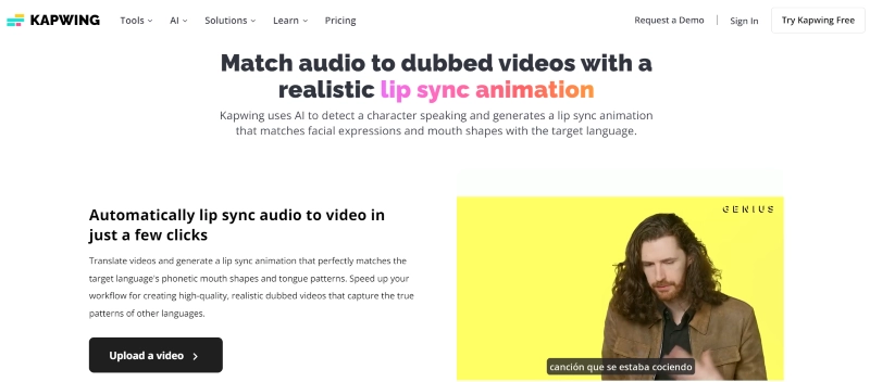 Kapwing - Lip Dub AI that Focus on Localisation