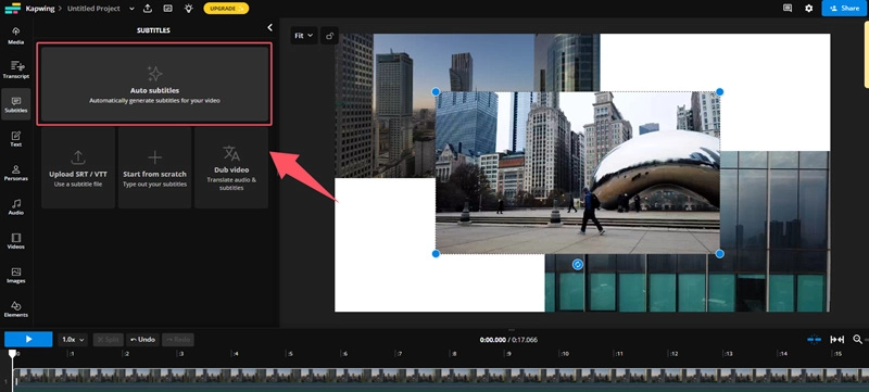 Kapwing Auto Subtitles