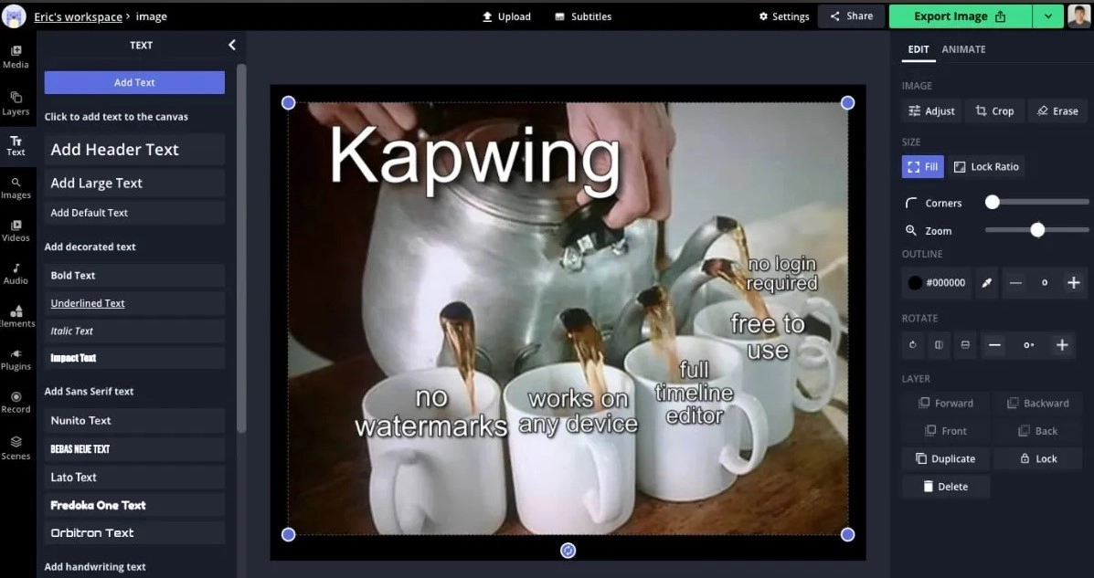 Kapwing Meme Video Generator